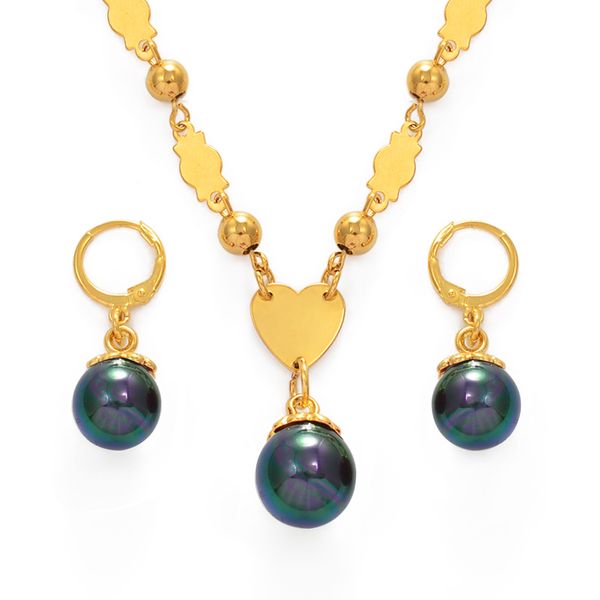 

anniyo hawaiian pearl sets round ball beads necklace earrings marshallese guam micronesia chuuk pohnpei jewelry #238506, Silver