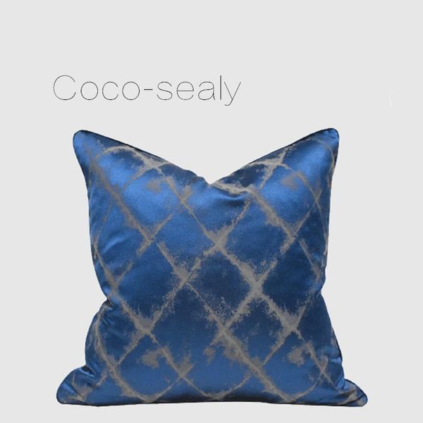

pillow case coco-sealy pillowcase cushion cover 45x45 50x50 for brand blue plaid room throw with car seat chair decor