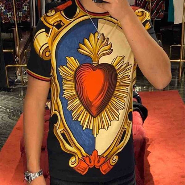 

men's t-shirts shirs 20ss crown hear prin designer brand shirs for men coon fashion syl nkoe, White;black