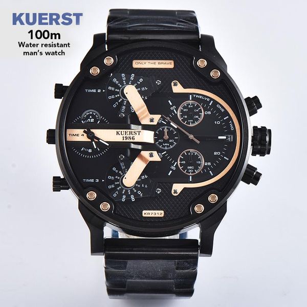 

wristwatches multiple time zone mens analog quartz 2021 male watch man watches casual wristwatch relogio masculino, Slivery;brown