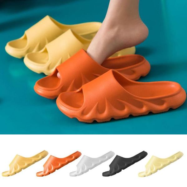 

slippers eva sole bathroom shower non-slip thick sandal for women men home slipper shoes beach slides, Black