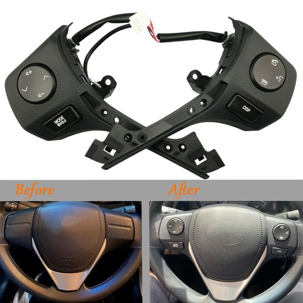 

black new auto parts steering wheel buttons switch 84250 02560 for toyota corolla 2014 2015 rav4