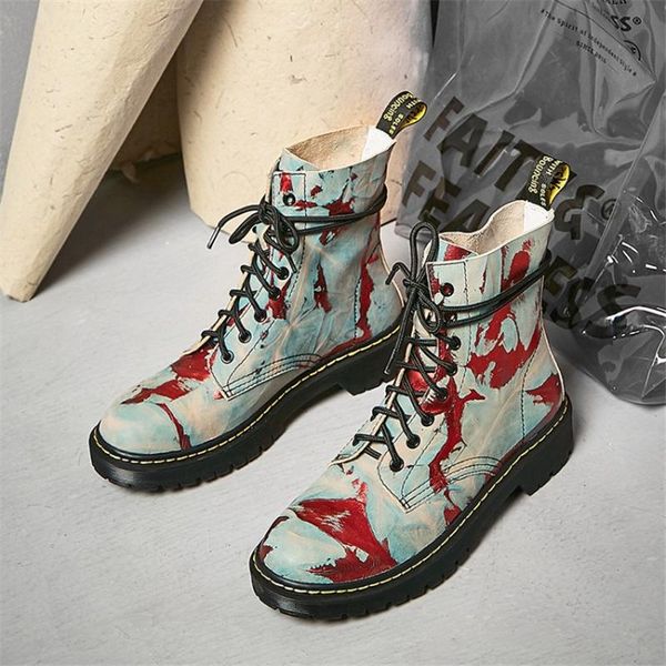 

boots genuine leather women winter ankle shoes warm low heel lace up platform round toe 2021 fashion, Black