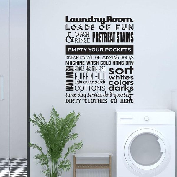 

wall stickers laundry room quotes sticker home decor interior perfect for above washer & dryer decals housewarming gift murals 4832
