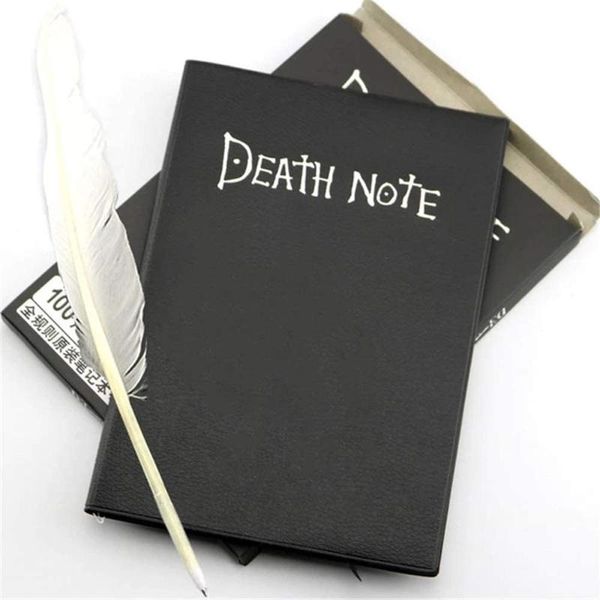 

notepads anime death note cosplay notebook with feather pen, Purple;pink