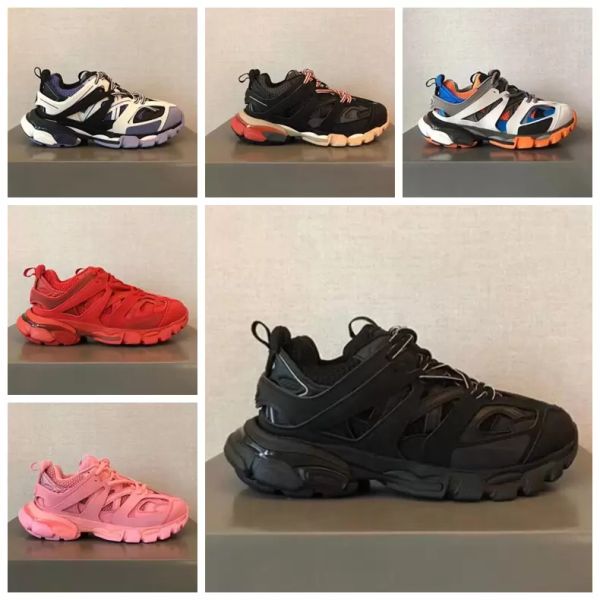 

track 3.0 sneakers for women men designer trainers mesh nylon shoes with box triple s platform, Black