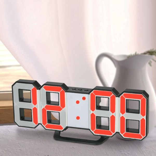 

desk & table clocks multifunctional large led digital wall clock 12h/24h time display with alarm and snooze function adjustable luminance