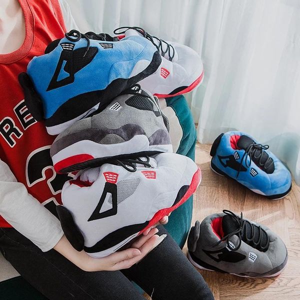 

slippers winter warm women cute home  sneakers men house floor cotton shoes woman eu 35-44 plush sliders, Black