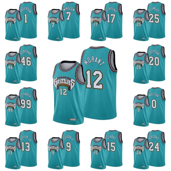 

memphis grizzlies men ja morant andre iguodala brandon clarke de'anthony melton dillon brooks josh jackson jersey, Black