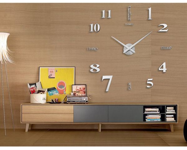 Relógios de parede de vara criativa Acrílico DIY relógio para a sala de estar Último estilo status original