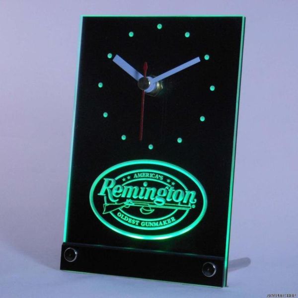 

wall clocks tnc0185 remington firearms hunting gun table desk 3d led clock