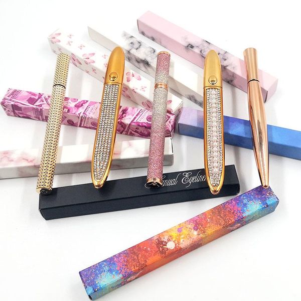 

1pcs false eyelash eye liner pencil toolself adhesive lash glue eyeliner pen black clear magnetic-carton packaging eyelashes