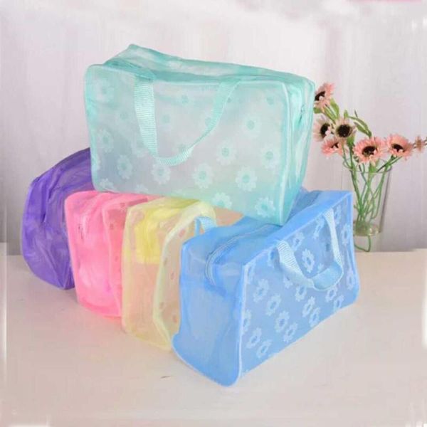 

lightweight pvc cosmetic bag transparent travel organizer clear beautician make up washing box beauty case toiletry bags & cases