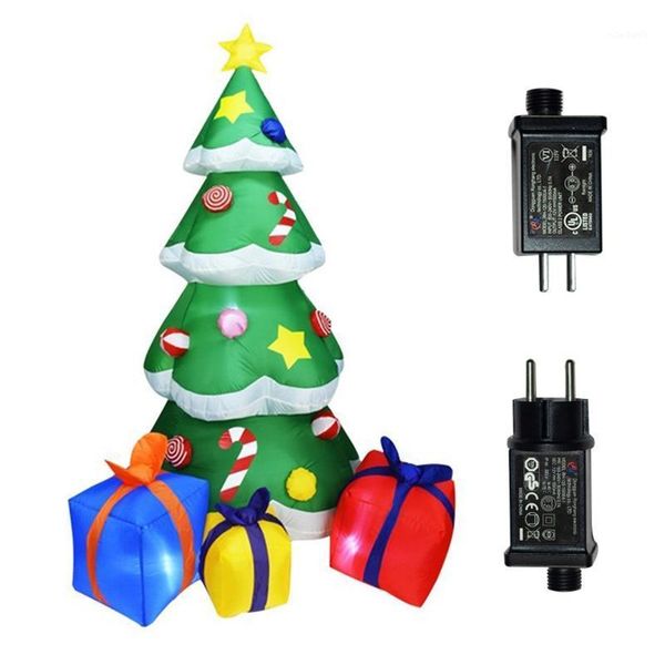 

christmas decorations 210cm led lighting inflatable tree air pump model blowing balloon toy decoration birthday year family