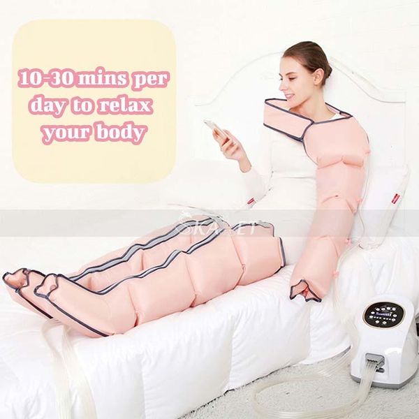 

modes air chambers leg compression massager vibration pump therapy arm waist pneumatic relax pain relief electric massagers