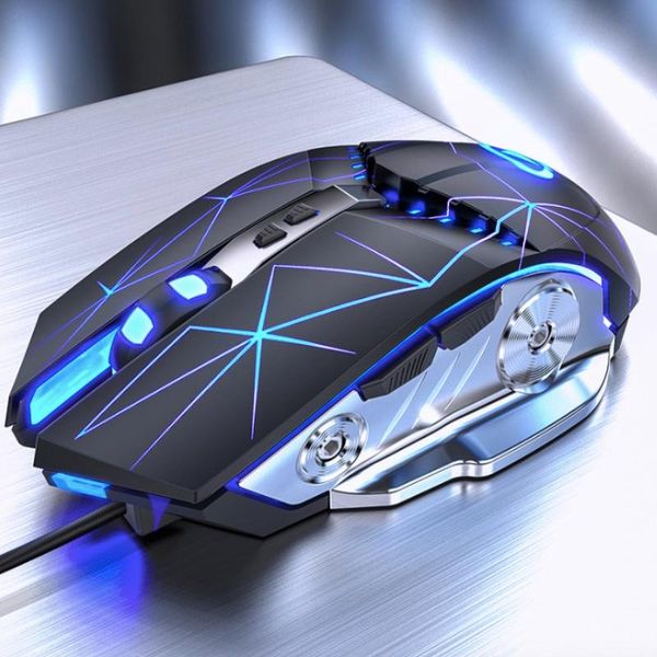 

ergonomic wired gaming mouse 7 button 3200 dpi led usb computer gamer mice silent for laptop