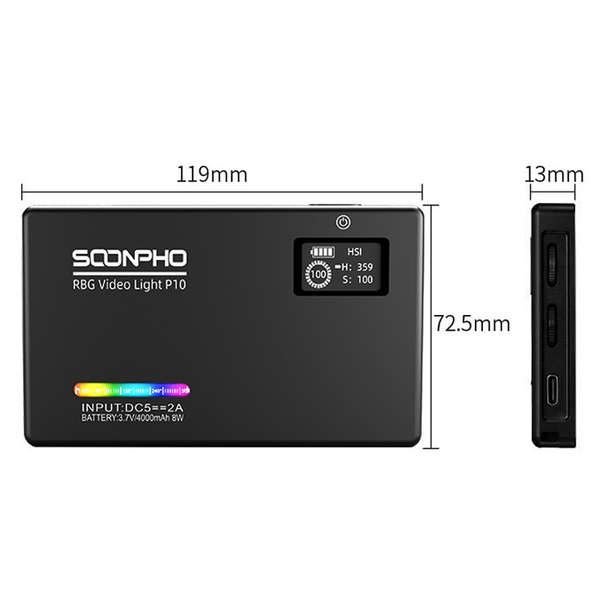 

smart home control su ben p10led fill light rgb full color pocket pography vlog mobile phone anchor live camera