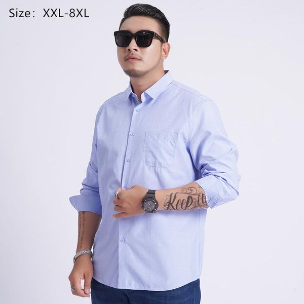 

men's casual shirts plus size xxl-8xl houndstooth loose shirt 2021 spring and autumn brand business plaid long sleeve, White;black