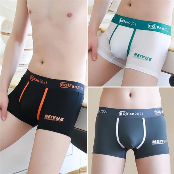 

underpants man male panties cotton nylon men's underwear boxers for men breathable boxer solid comfortable brand shorts cuecas, Black;white