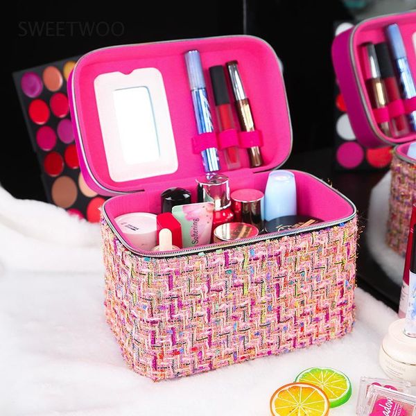 

cosmetic bags & cases woven bag 2021 fashion high-quality large-capacity storage box suitcase