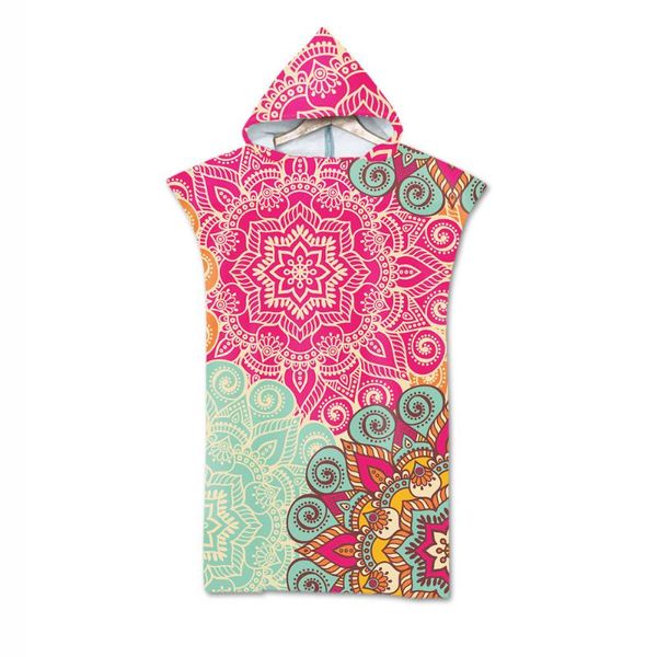 

towel 3d printed beach wearable with hat fashion hooded for kids creative mat cover