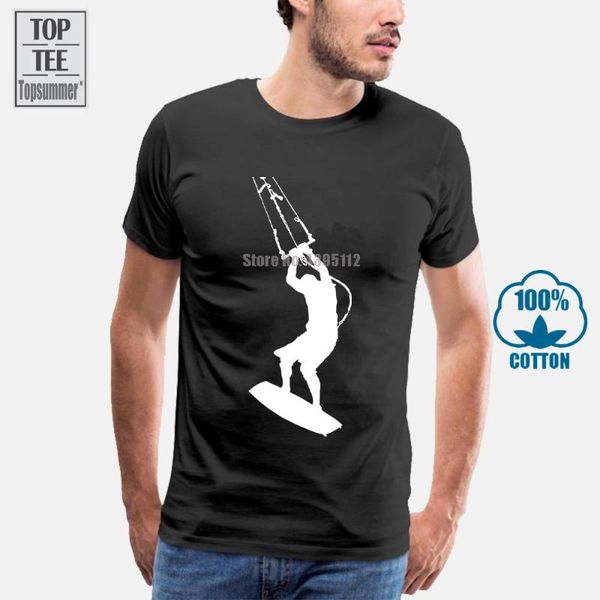 

men's t-shirts t shirt extreme water sporter kitesurf hipster tees simple short sleeved cotton tee, White;black