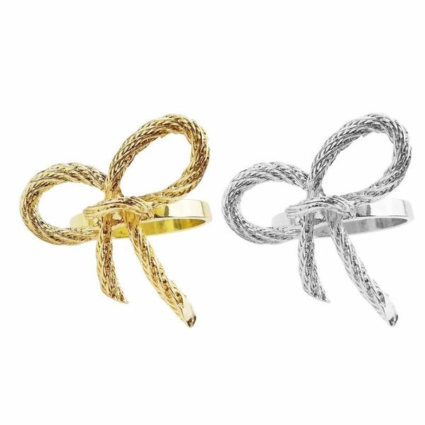 

napkin rings 8 pcs/lot golden ring butterfly bow tie buckle el restaurant drop