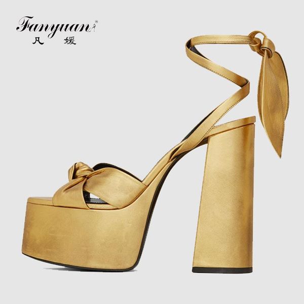 

fanyuan runway show platform sandals women 2021 summer large size 34-43 high heels shoes woman party dress, Black