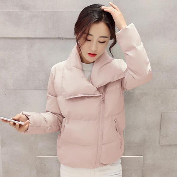 

women filling cotton short jacket autumn and winter casual style woman parkas female coats women's down &, Black