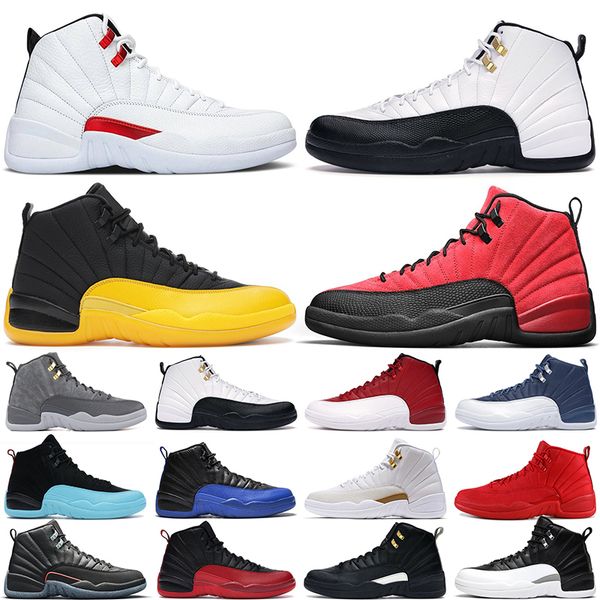 

men basketball shoes jumpman 12s 12 twist reverse flu game royal utility dark concord university gold indigo cny mens trainers sports sneake