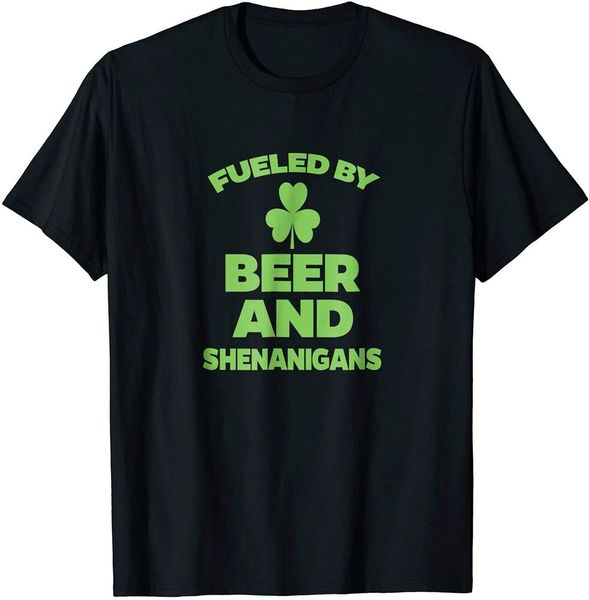 

st patrick's day,fueled by beer and shenanigans t-shirt size s-5xl, White;black