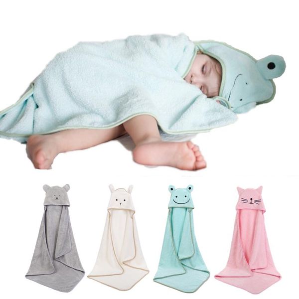 

towel baby bath 90*90cm toalla velvet fleece hood infant towels blanket born bathrobe babies spa