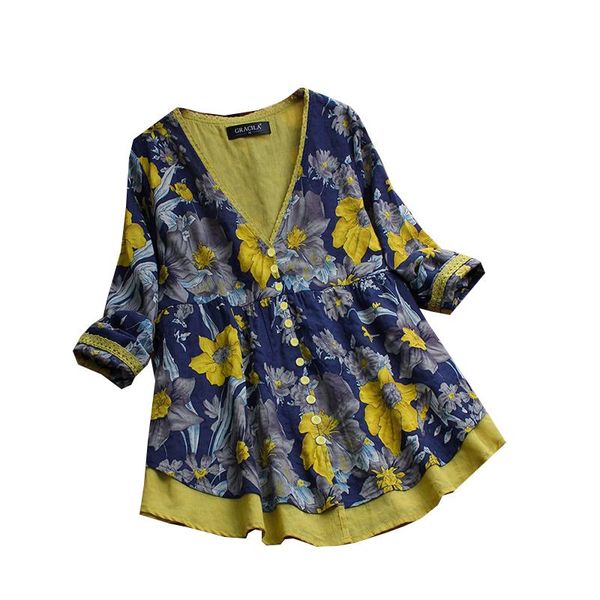 

casual dresses fashion vestidos de festa clothes ropa 2021 print spring women dress plus size 5xl formal female office lady loose cotton lin, Black;gray