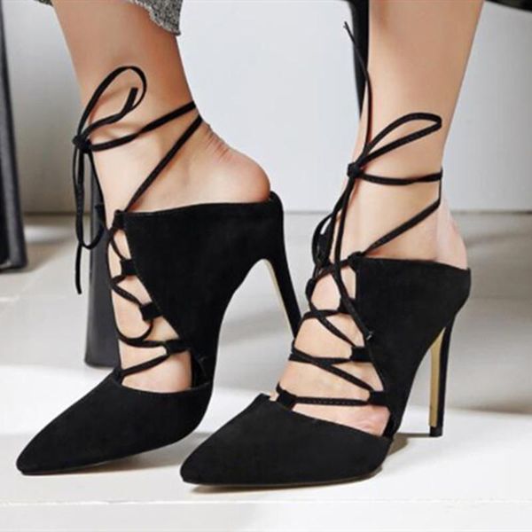 

shoes.beautiful women's shoes. suede, about 11 cm high heel shallow pointed toe pumps. dress shoes, Black