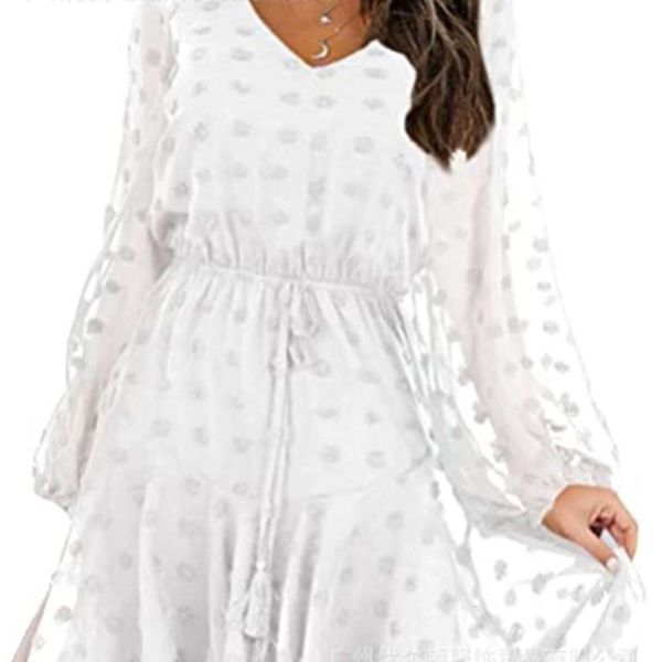 

autumn v-neck lace up waist, White;black