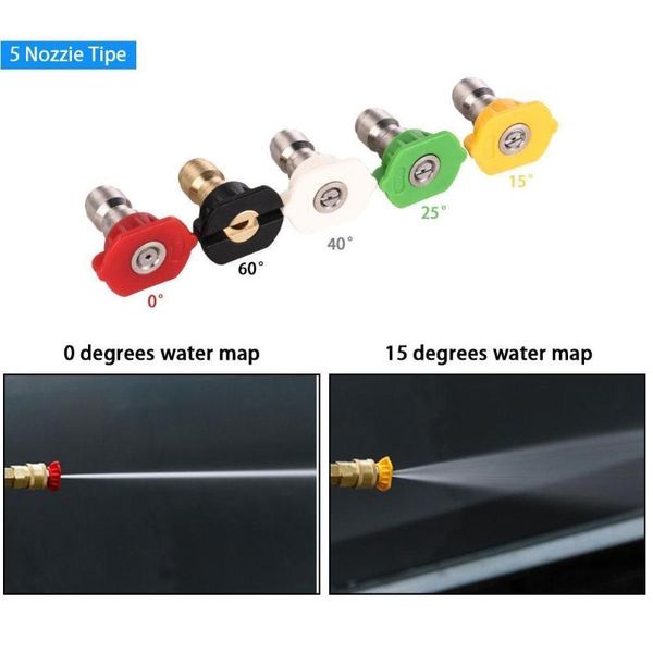 

watering equipments 22" high pressure power washer spray nozzle water gun 5 garden tool heads with wash cleaning car p8r4
