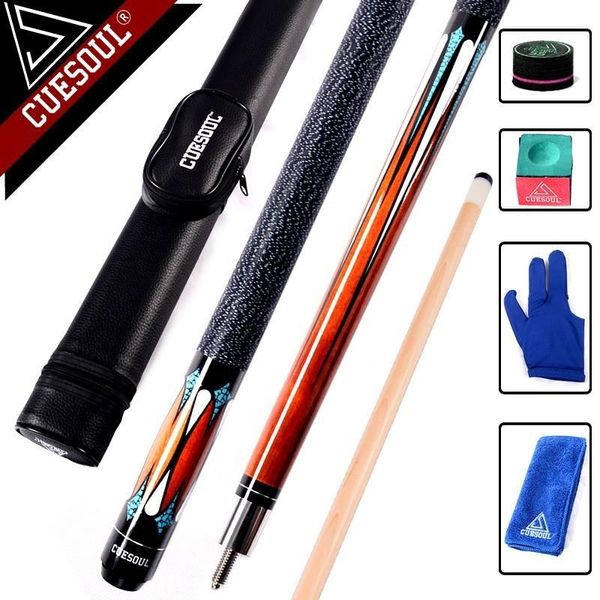 

maple billiard cues shaft 11.5mm/12.75mm tips 1/2 split pool billiards cue stick 19oz with case csct01