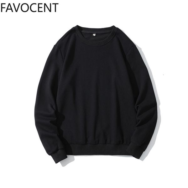 

men's hoodies & sweatshirts spring new fashion personality printing pure color pullover leisure long sleeve pky1, Black