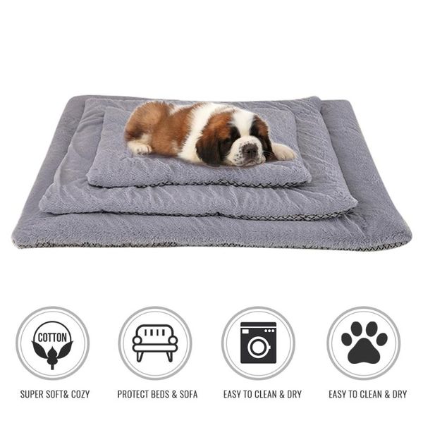 

kennels & pens dogs cats bed pets mats soft blanket pet nest pad winter thick couch for dog accessories breathable keep warm