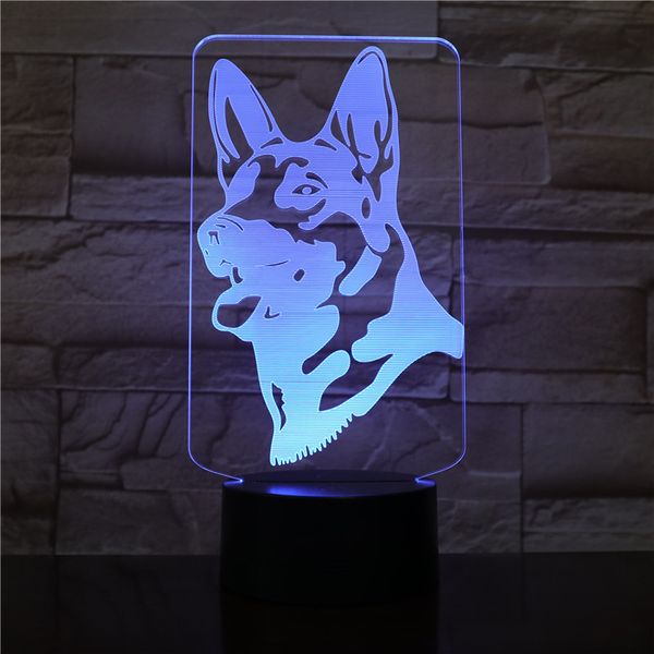 

bedside 3d light acrylic led nightlight smart phone 16 color control dog table lamp party club bar l decoration kids gift
