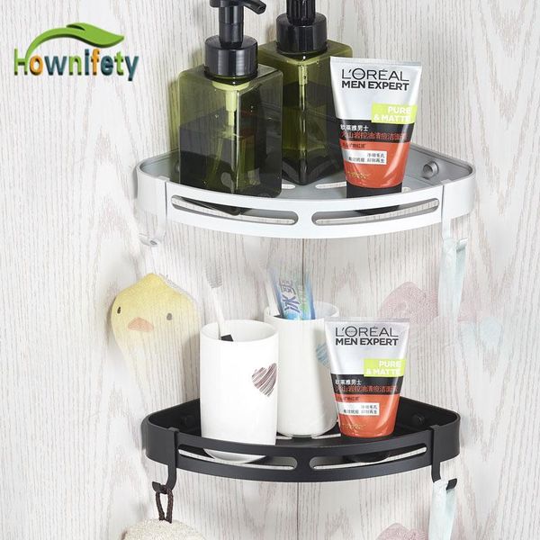 

bathroom shelves black bath shower shelf shampoo holder corner wall mounted aluminum kitchen storage