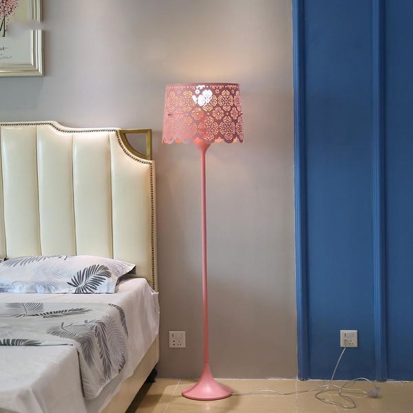 

floor lamps romantic vertical table lamp bedroom girl princess room bedside pink heart