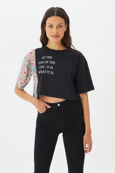 

women's t-shirt trendyol crop knitted twoss21ts3417, White