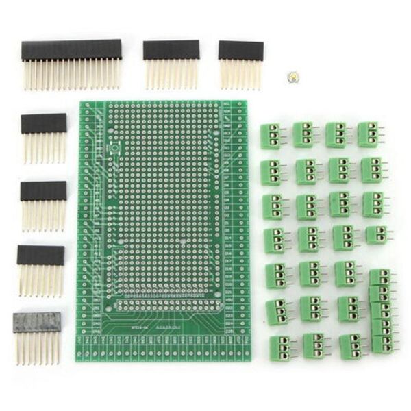 

smart power plugs double-side pcb prototype screw terminal block shield board kit for mega-2560 expansion