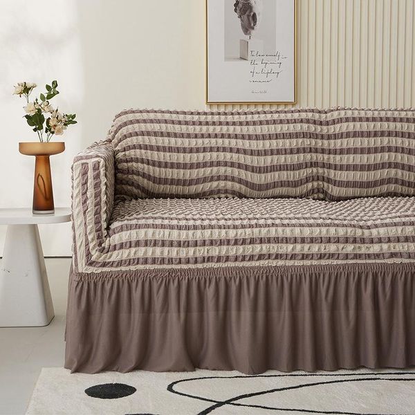

chair covers living room lattice stretch sofa cover stripe l-shaped corner recliner combination modern 1/2/3/4 seat