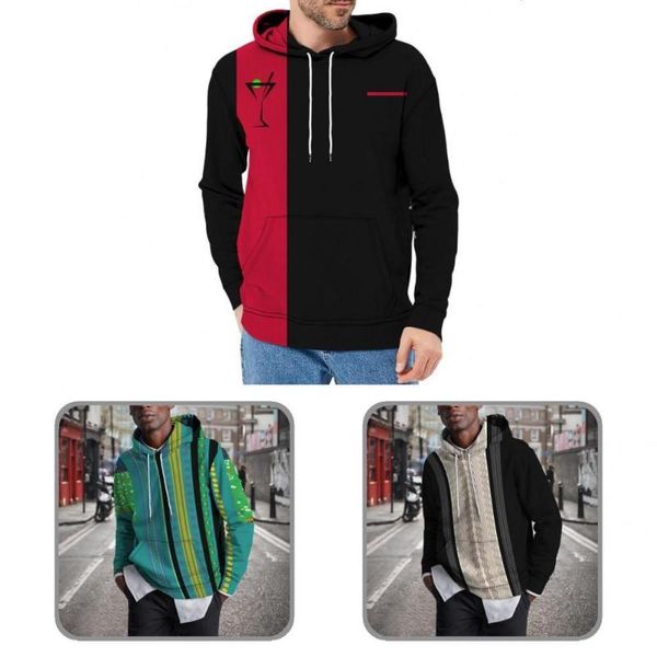 

men's sweaters autumn hoodie colorful oversize hoodies casual hooded great patchwork stripe long sleeve male, White;black