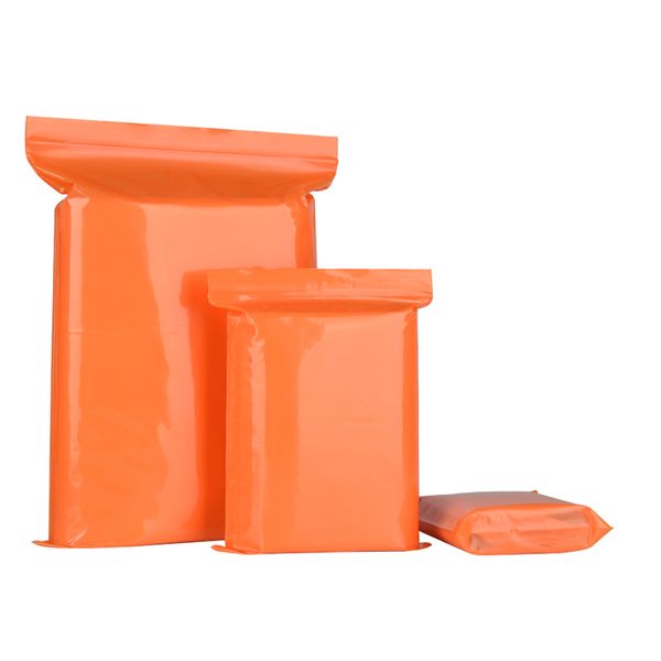 300 Stück orange undurchsichtige PE-Kunststoff-Reißverschlussbeutel, kleine wiederverschließbare Reißverschlussverpackung, geruchsdichte Beutel für die Aufbewahrung von Privatsphärenartikeln