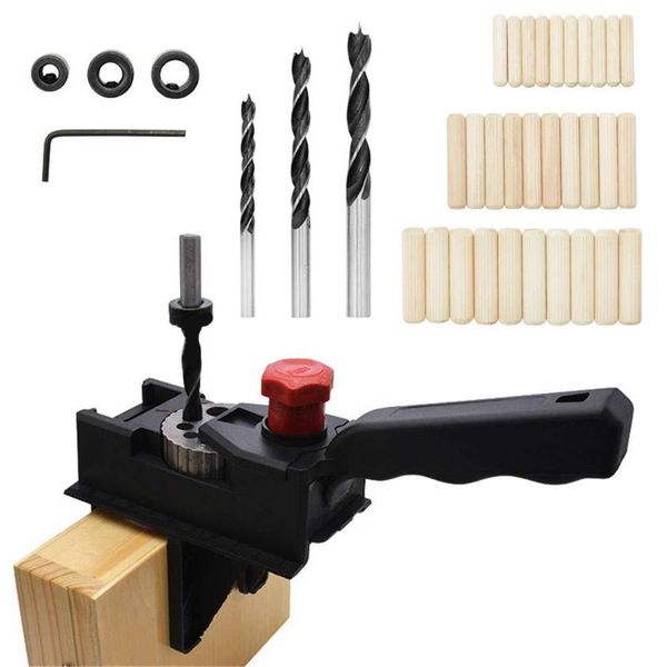 

professional hand tool sets 3-12mm woodworking drill guide dowel jig kit straight hole positioner locator wood drilling doweling clamp diy j