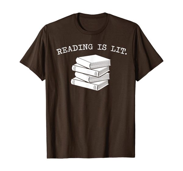 

reading is lit funny i love reading book lover literature t-shirt, White;black
