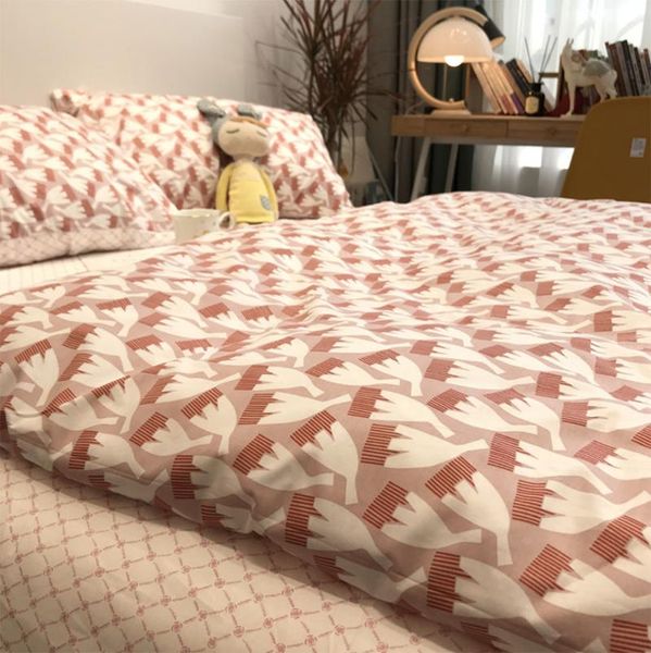 

bedding sets nordic design set,1.2 1.5 1.8 2.0 fashion cotton twin full  king home textile bed sheet pillow case quilt cover